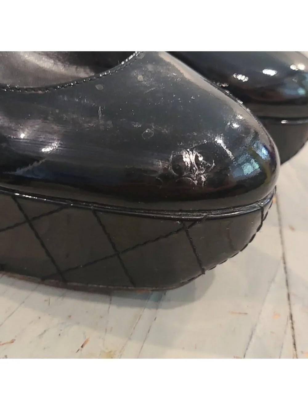 Stuart Weitzman Mae Platform Pumps Patent Leather Size 8